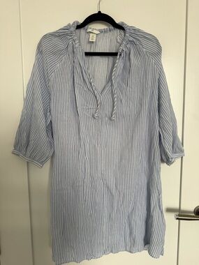 H&M Light Blue & White Striped Tunic